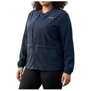TLF Women's Stretchy Black
Lightweight Zip Up Athletic Jacket - Size XL